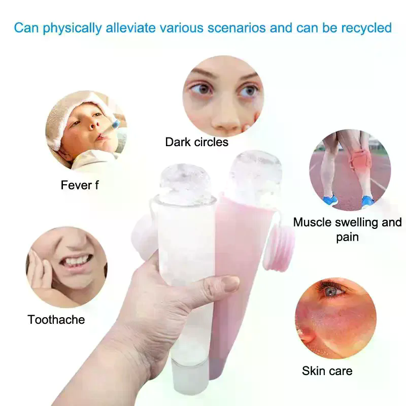 Face Ice Roller Puffiness - Bentuk Baki Es Silikon, Alat Pijat