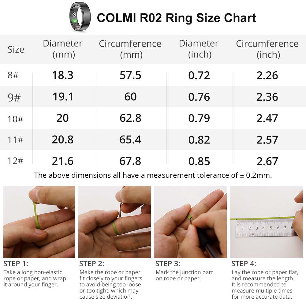 COLMI R02 cincin pintar olahra - Health Monitors ulasan dan harga