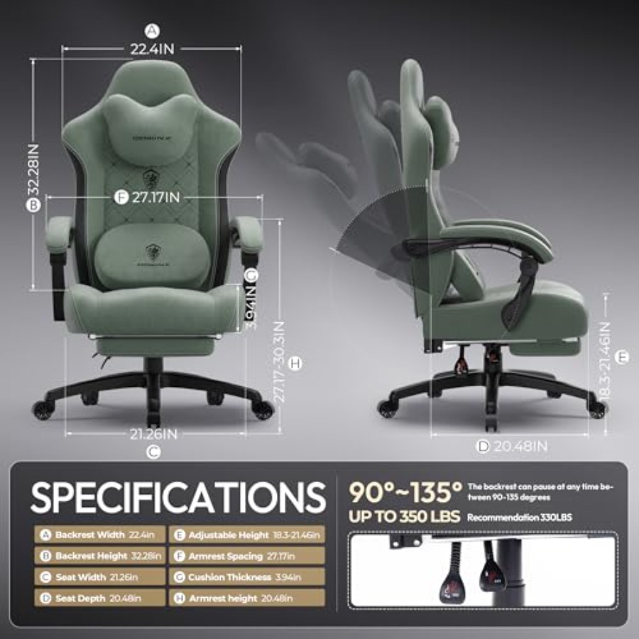 Kursi Gaming untuk Dewasa deng - Massage ulasan dan harga