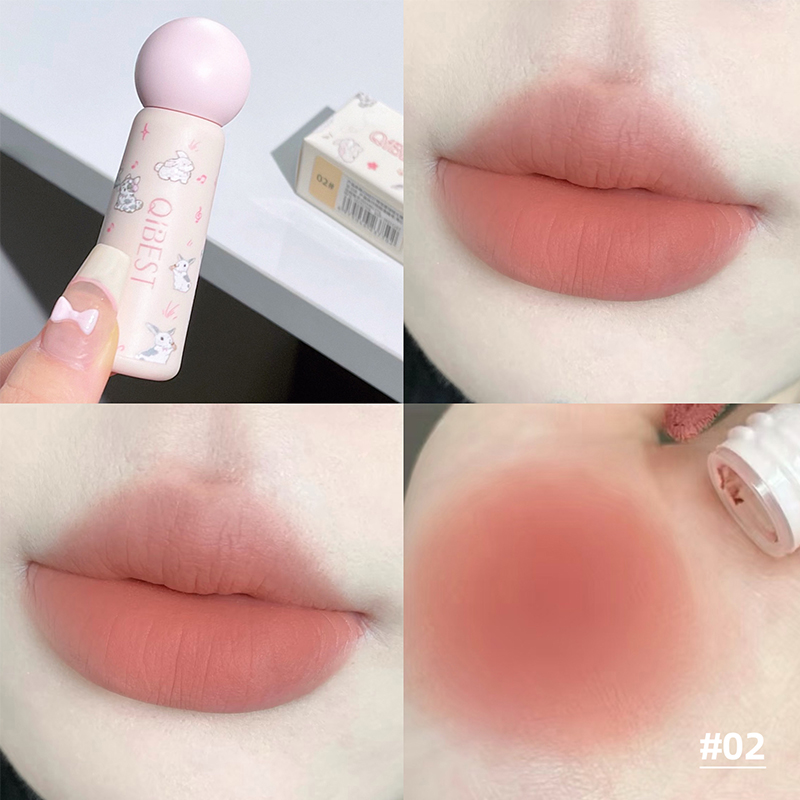QIBEST Lip Mud Velvet Matte Ta - Matte Velvet Lip Tint Long Lasting ulasan dan harga