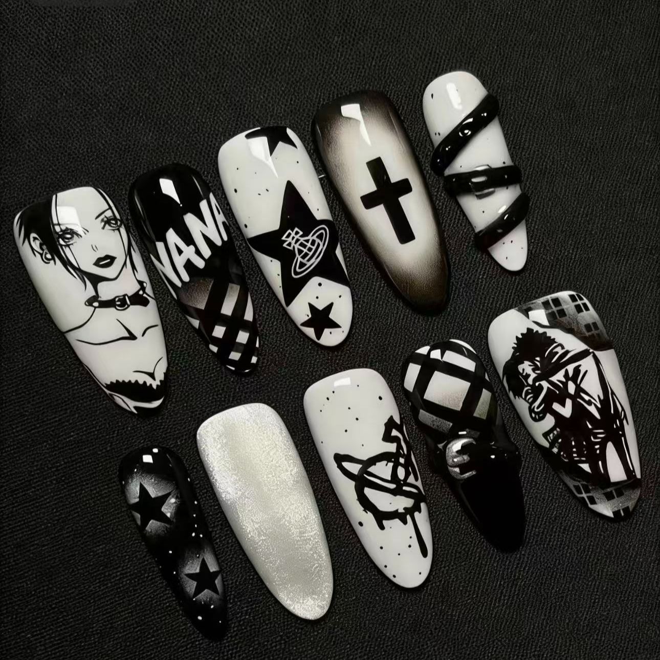 Kuku Palsu NANA Gaya Punk Este - Nail Art ulasan dan harga