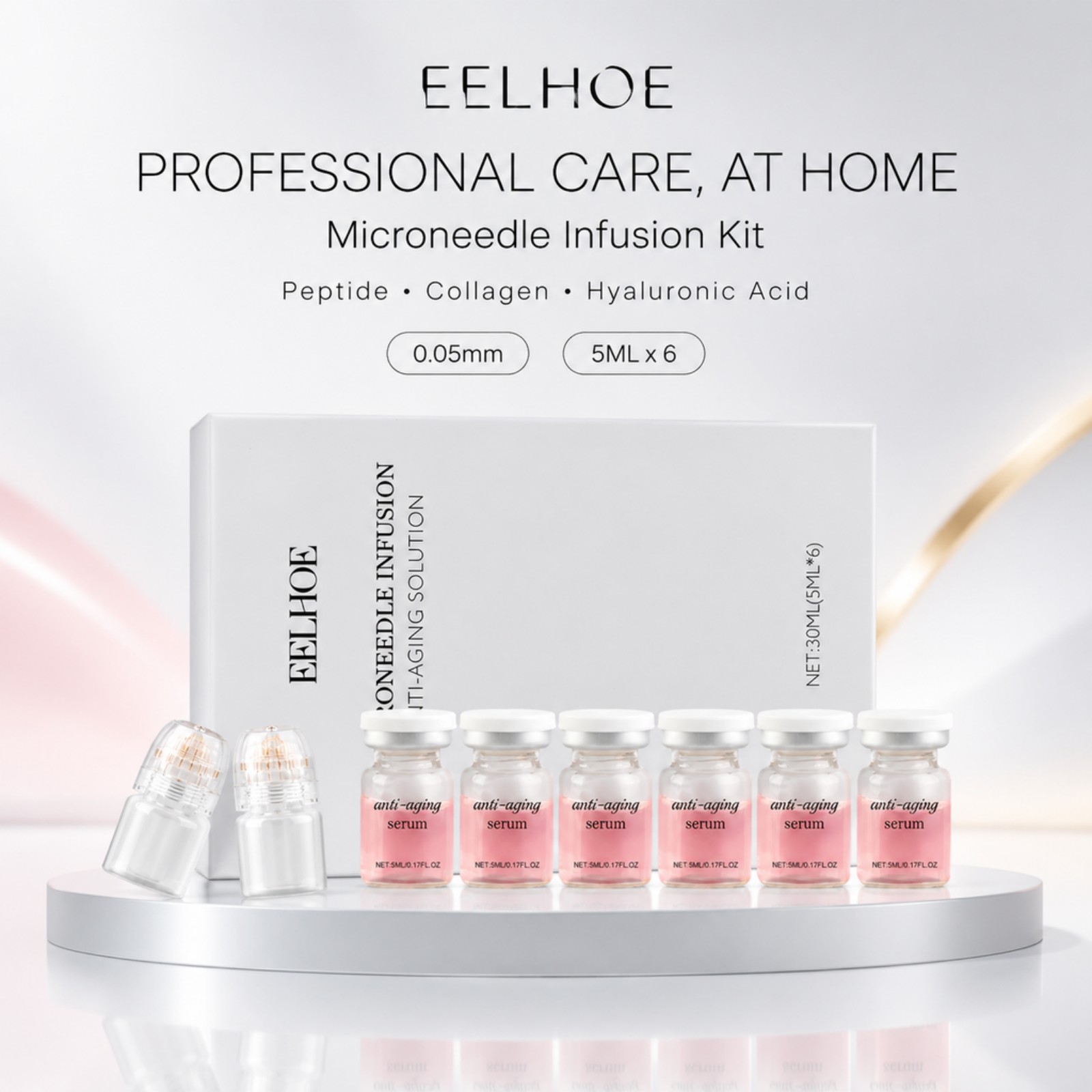 Paket Serum Jarum Mikro 0,2 mm - Hyaluronic Acid Facial Serum ulasan dan harga