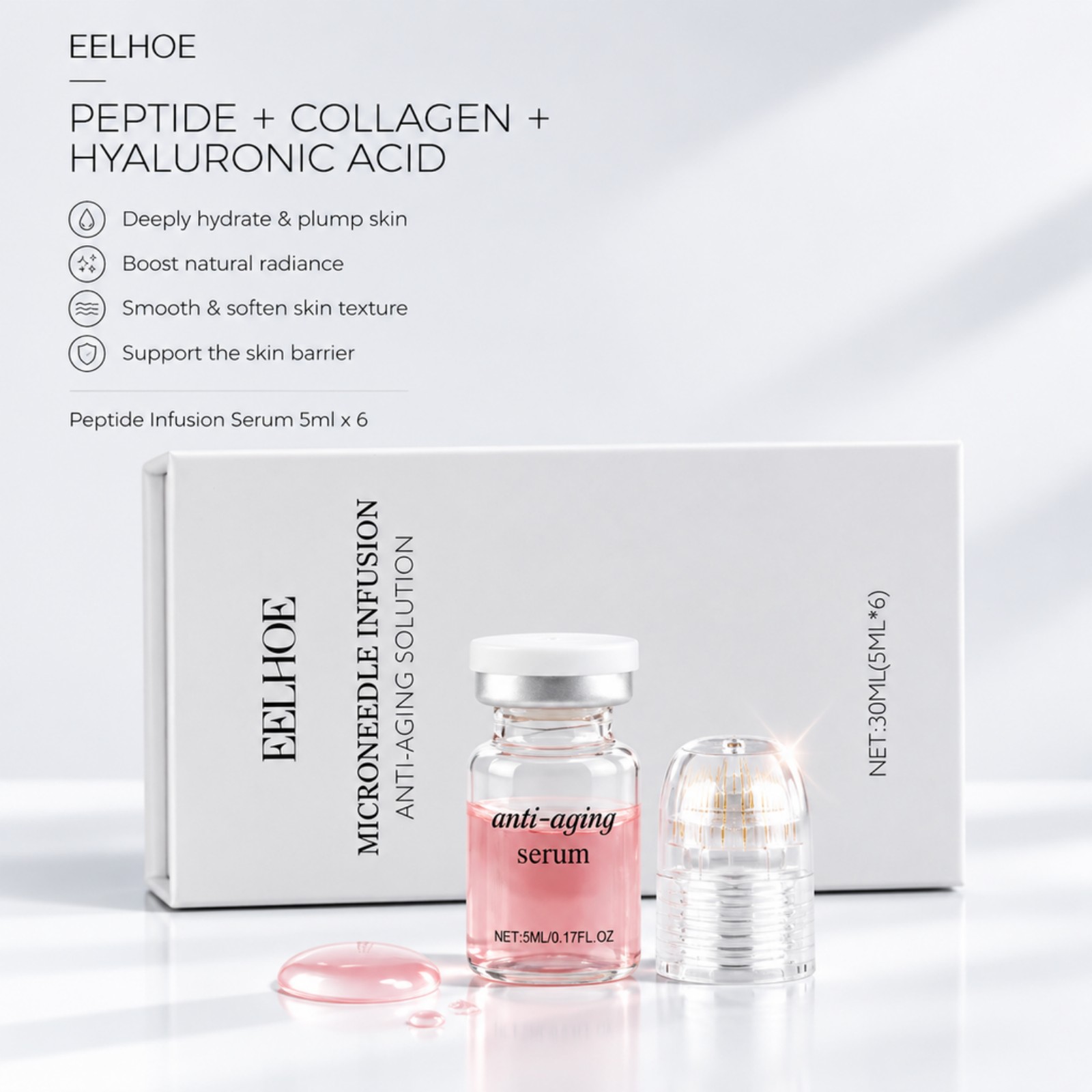 Paket Serum Jarum Mikro 0,2 mm - Hyaluronic Acid Facial Serum ulasan dan harga